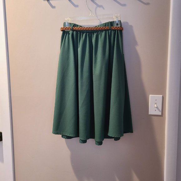 Modcloth A Line Green Skirt - Picture 2 of 3
